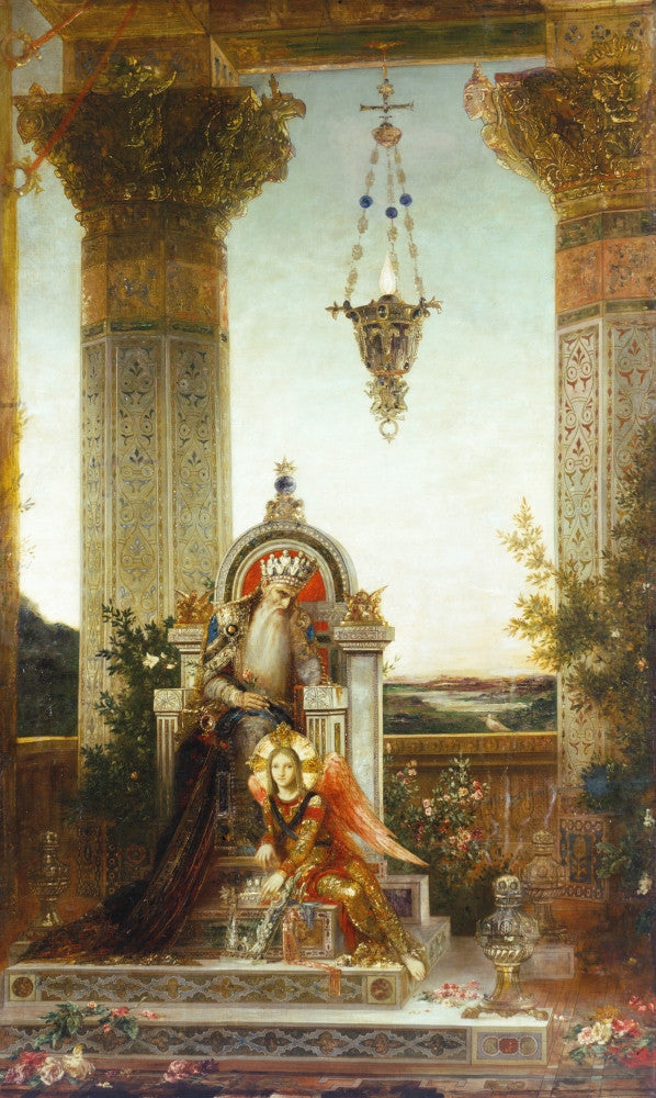 King David Meditating Fine Art Print by Gustave Moreau