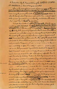 Declaration of Independence Fine Art Print - First Page Draft