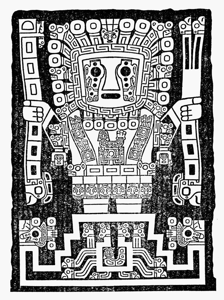 Tiahuanaco: Rain Fine Art Print from the Sun Door in Bolivia by Granger Collection