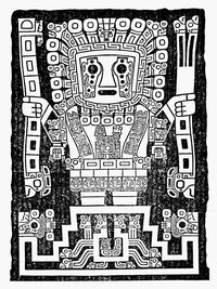Tiahuanaco: Rain Fine Art Print from the Sun Door in Bolivia by Granger Collection