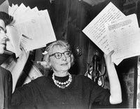 Jane Jacobs Press Conference Fine Art Print - Granger Collection