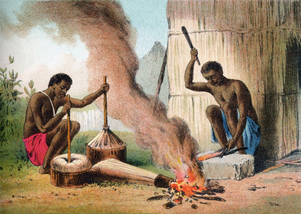 Village Blacksmiths in 19th Century Africa Fine Art Print