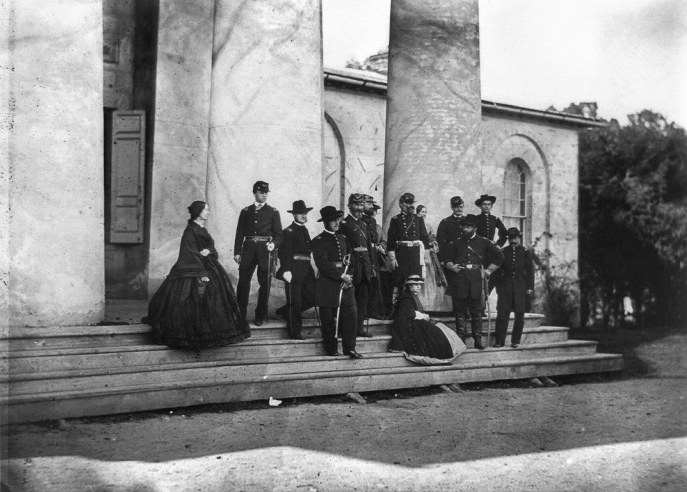 Arlington House 1861 Photograph of Union General Heintzelman and Staff