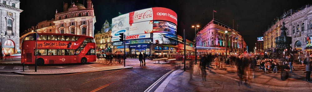 Piccadilly Circus at Night Fine Art Print by Panoramic Images