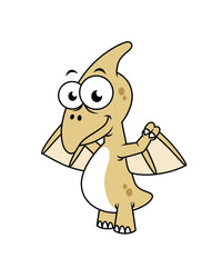 Cute Pterodactyl Illustration Fine Art Print - Multiple Sizes