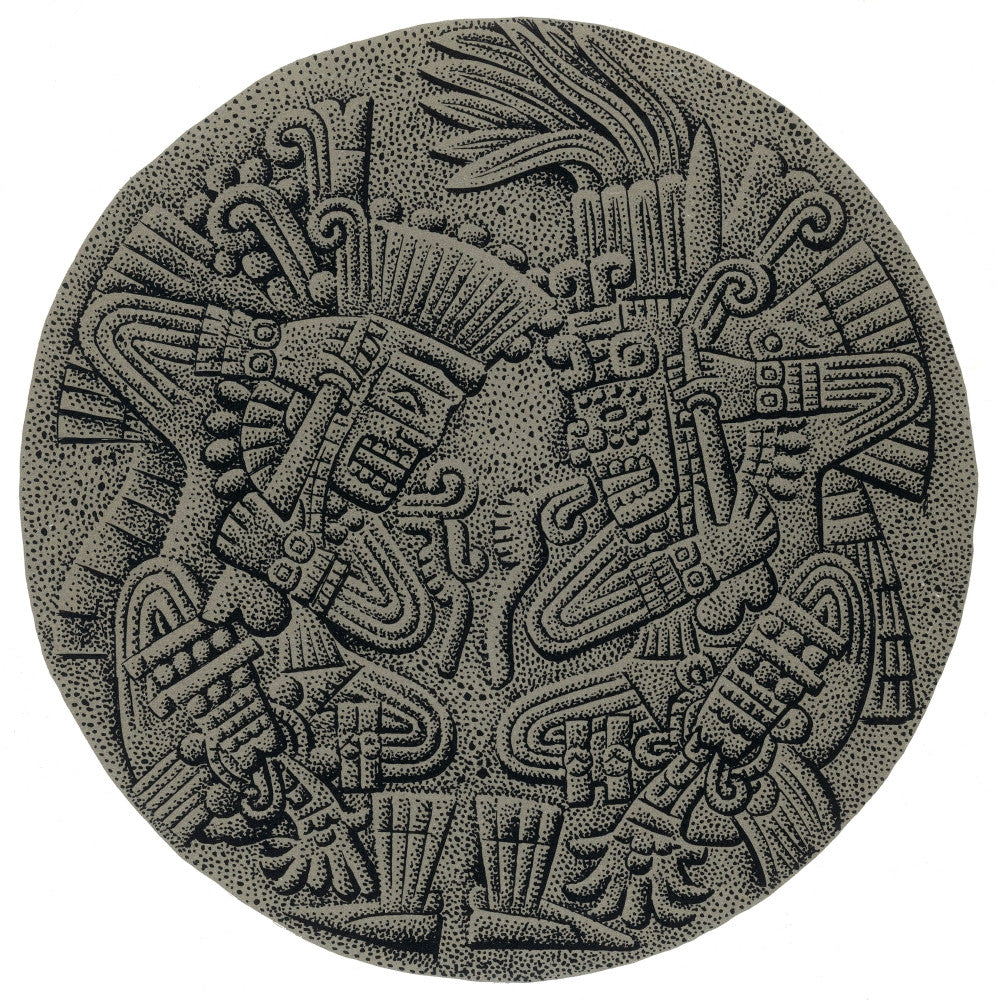 Tezcatlipoca and Huitzilopochtli Cuauhxicalli Fine Art Print