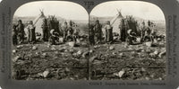 Greenland Inuit Stereograph Print - Eskimos with Summer Tents, 1920 | Granger Collection