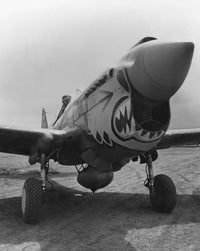 Vintage P-40 Warhawk Fine Art Print - WWII Flying Tigers Design