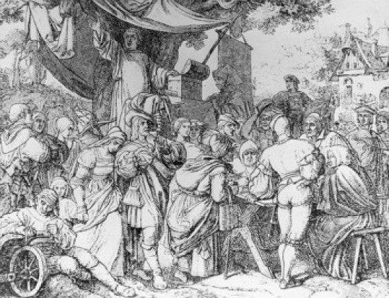 Johann Tetzel Sells Indulgences in Germany - Fine Art Print