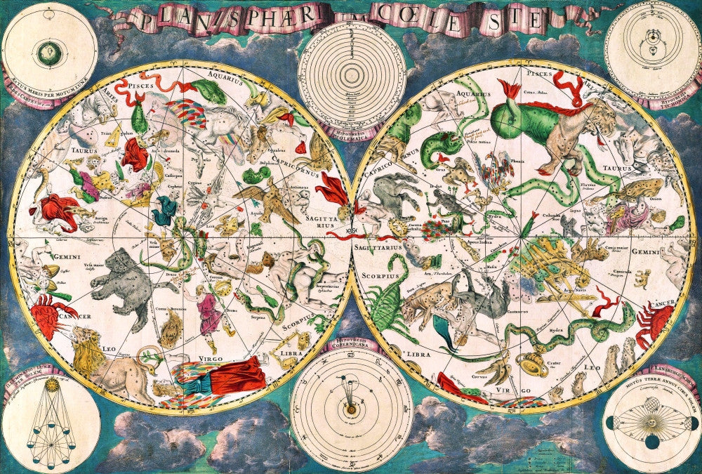 Planisphere Coeleste 1680 Star Map Fine Art Print by Science Source