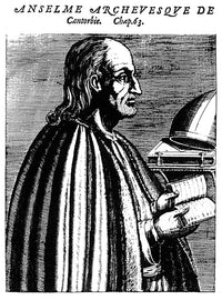 St. Anselm of Canterbury Fine Art Print - 1584 French Engraving by Granger Collection