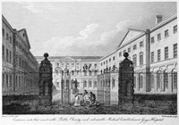Entrance to Guy's Hospital in London Engraving by Elmes & Woolnoth