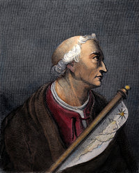 Amerigo Vespucci Line Engraving Fine Art Print - 1815
