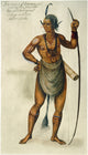 Algonquian Native American in Body Paint Fine Art Print by John White
