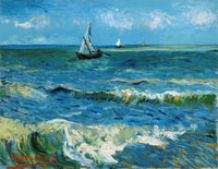 Seascape Near Les Saintes-Maries-De-La-Mer Fine Art Print by Vincent Van Gogh