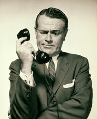 Close-up Fine Art Print of a Businessman Holding a Phone