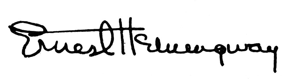 Ernest Hemingway Autograph Signature Fine Art Print by Granger Collection