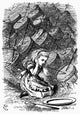 Carroll's Looking Glass: Alice Covering Her Ears Wood Engraving Print