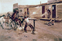 Death of a Gambler Fine Art Print by Charles Marion Russell