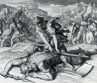 David Slays Goliath Fine Art Print by Julius Schnorr von Carolsfeld