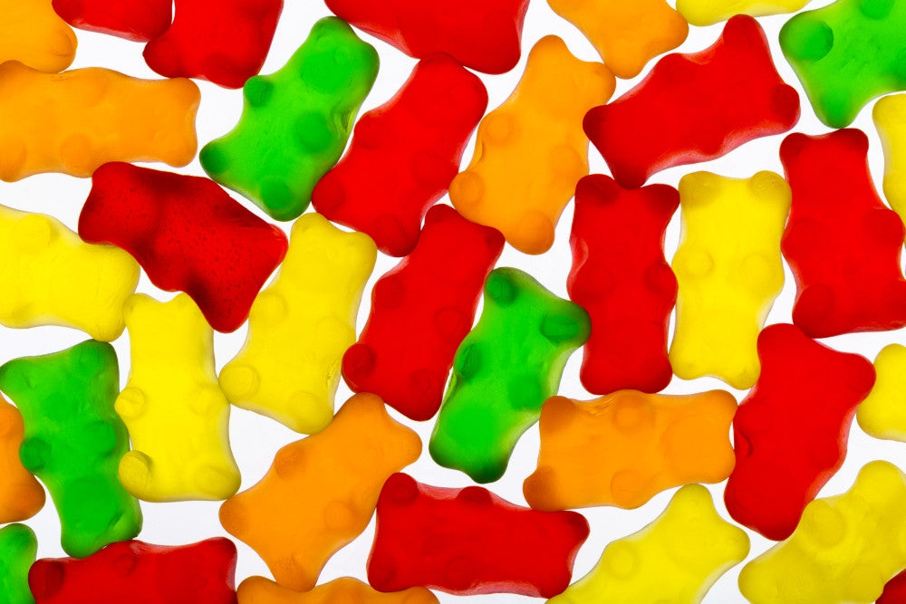 Colourful Gummy Bears Backlit Fine Art Print by Michael Interisano