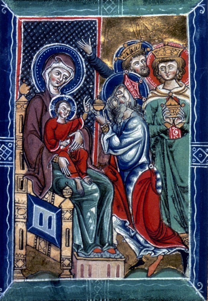 Adoration of the Magi Fine Art Print from German Gospel Lectionary, c. 1225