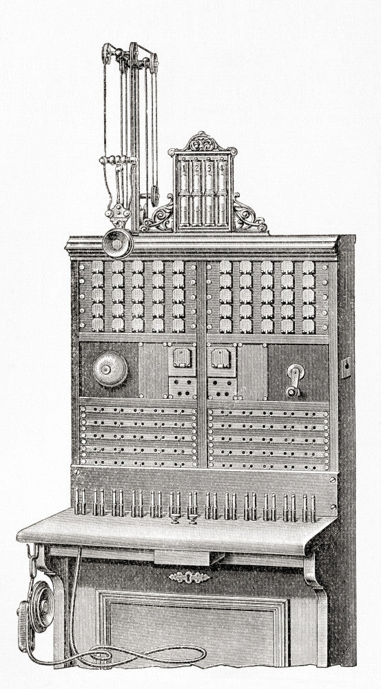 Early 20th Century Telephone Switchboard Fine Art Print by Ken Welsh
