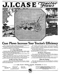 Vintage 1919 J.I. Case Tractor Plows Advertisement Poster Print