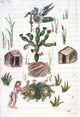 Founding of Tenochtitlan Aztec Miniature Fine Art Print