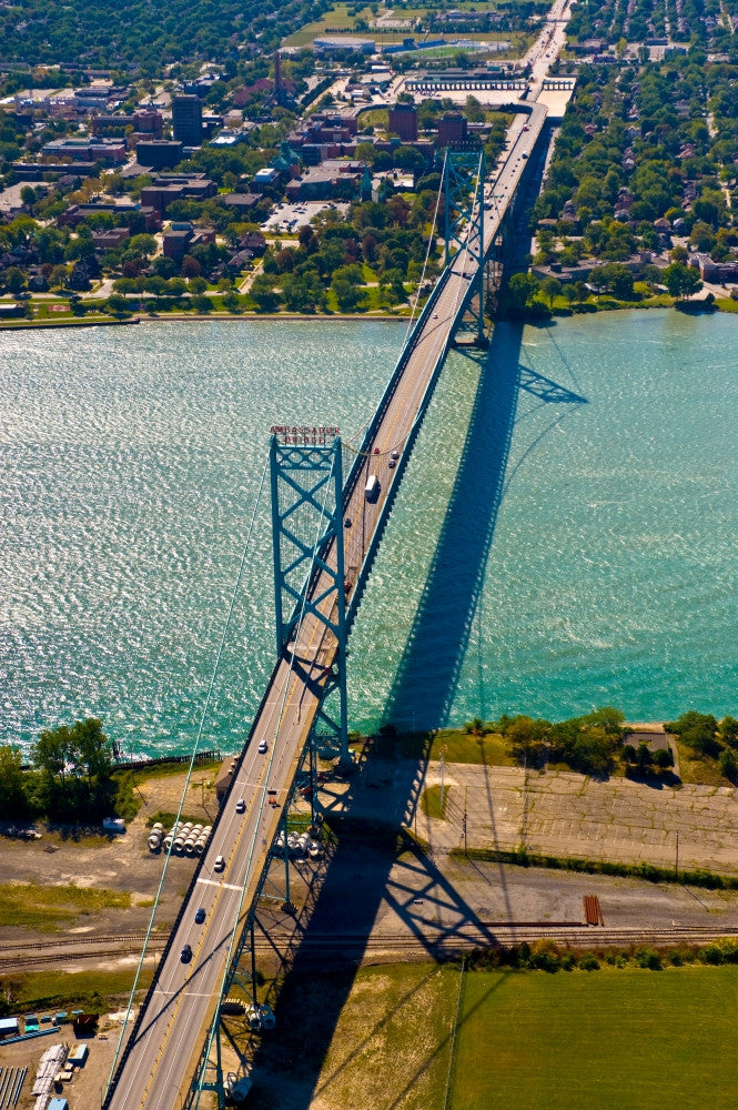 Aerial View of Ambassador Bridge Fine Art Print by Panoramic Images