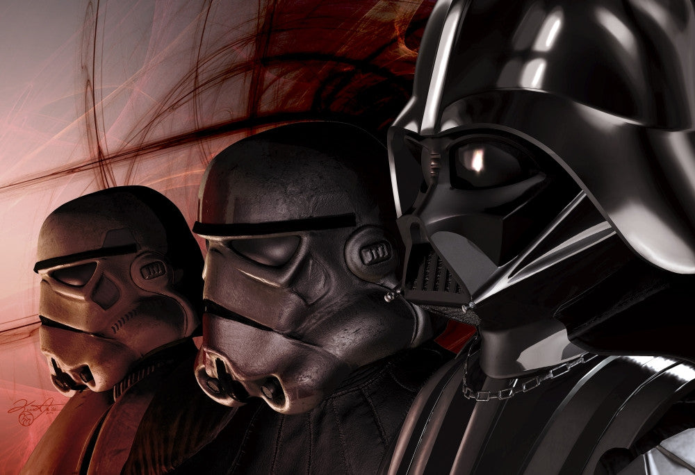 Darth Vader and Stormtroopers Fine Art Print by Kurt Miller