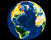 Computer Image of Earth Fine Art Print by Stocktrek Images