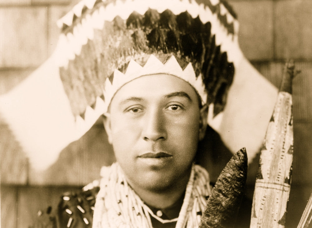 Portrait of Sam Lopez in Traditional TOLOWA Costume Fine Art Print