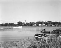 USA, Maine, Kennebunkport Rowing Boat in Bay Fine Art Print