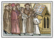 Medieval Choir Woodcut Print from Der Spiegel Des Menschlichen Lebens, 1479