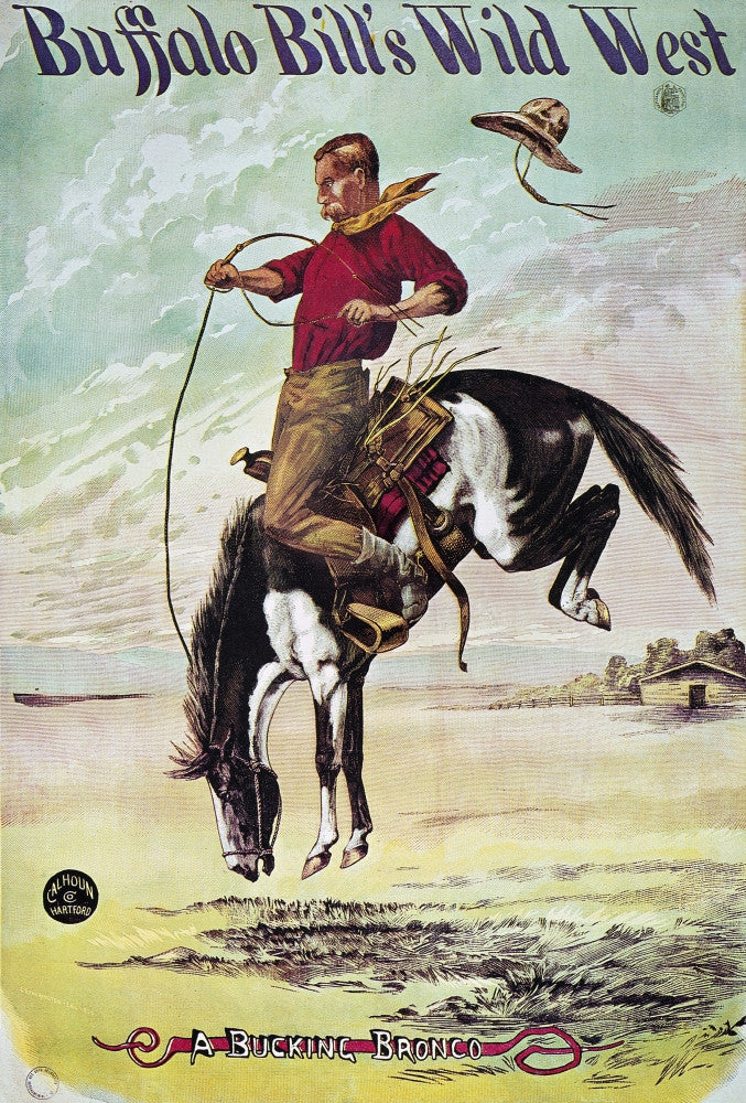 Buffalo Bill Wild West Show Lithograph Poster - Bucking Bronco (C1885) | Granger Collection