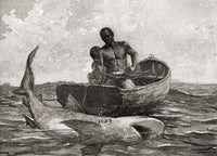 Shark Fishing Fine Art Print After Winslow Homer by Ken Welsh