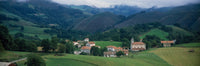 View of Houses in a Field - Esnazu, Basque Country Fine Art Print by Panoramic Images
