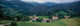 View of Houses in a Field - Esnazu, Basque Country Fine Art Print by Panoramic Images