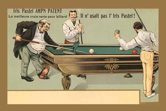 Billiards Game Fine Art Print by Parziale - Vintage Pool Scene