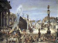 The Roman Forum Fine Art Print - 19th Century Wood Engraving