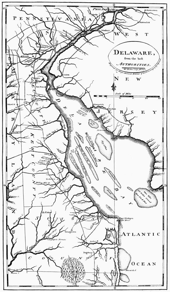 Map of Delaware (1795) Fine Art Print by William Barker