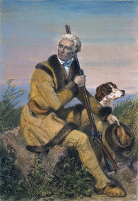 Daniel Boone American Frontiersman Steel Engraving Print (1861) by Granger Collection