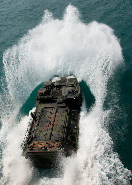 US Marines Assault Amphibious Vehicle Poster Print by Stocktrek Images