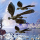 Archaeopteryx Birds Hunting Near Shoreline Fine Art Print