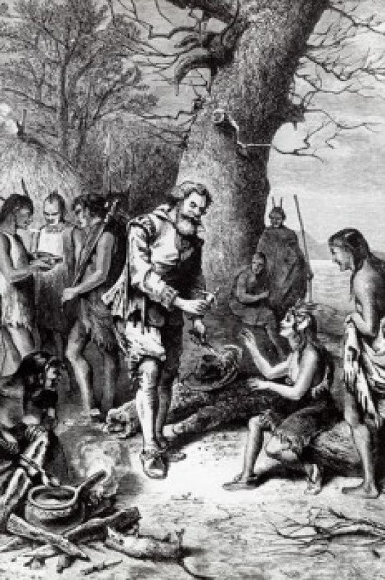 Captain John Smith: Captive Among the Indians Fine Art Print