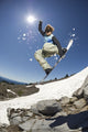Freeriding Snowboarder Mid-Air on Mount Hood Poster Print by Dean Blotto Gray