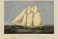 Yacht Sappho Leaving Sandy Hook Fine Art Print - 1869