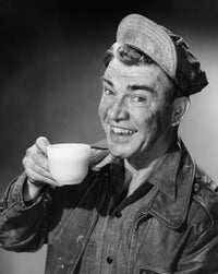 Portrait of a Mature Man Holding a Coffee Cup Fine Art Print