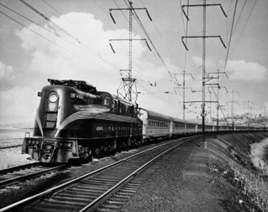 Train on a Railroad Track Fine Art Print - Multiple Sizes Available